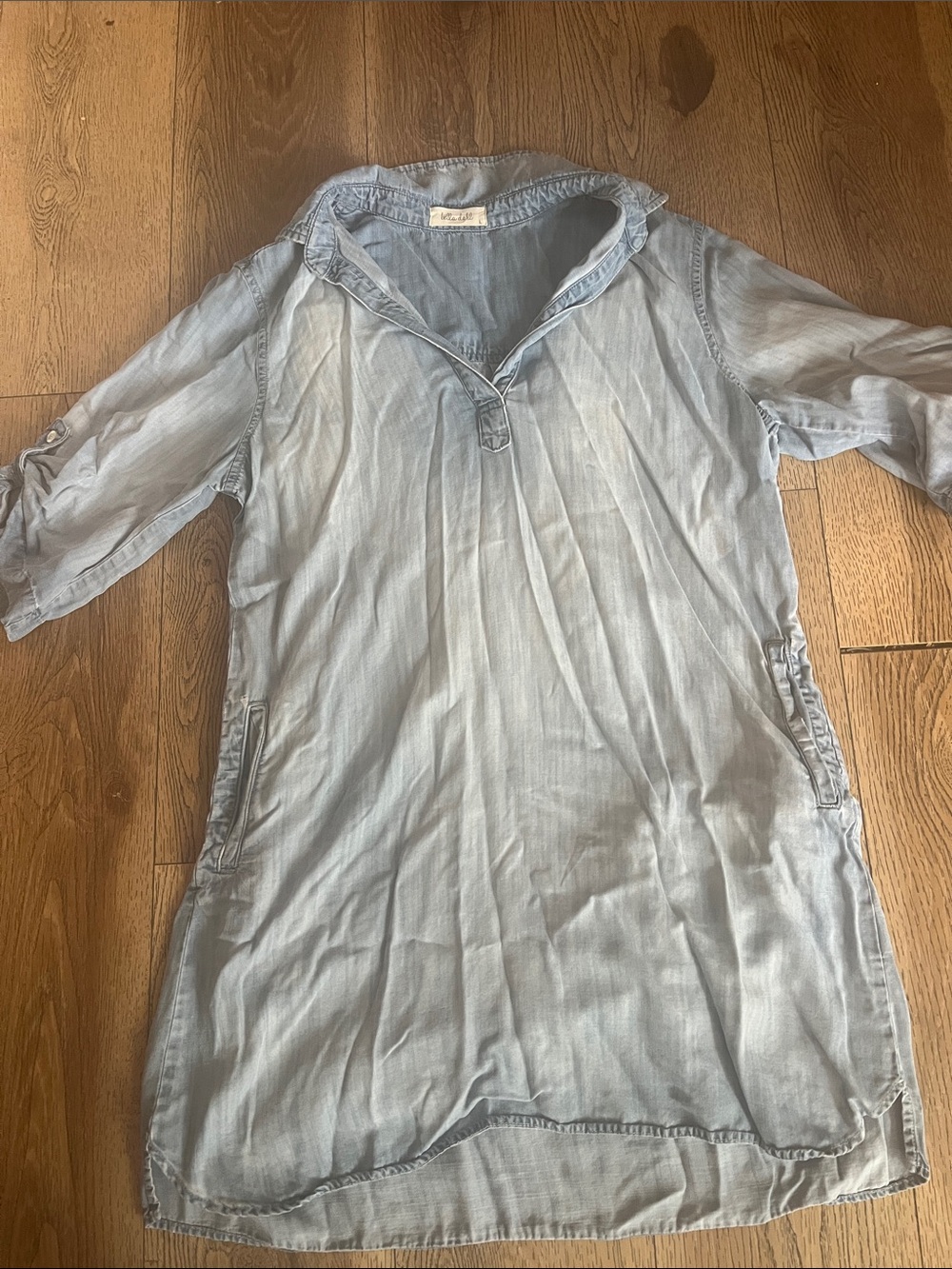 Bella Dahl Light Chambray Midi Shirt Dress